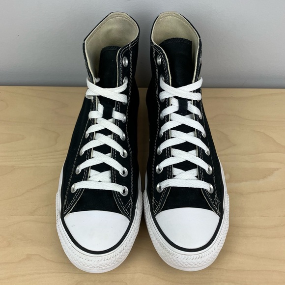 Converse Men’s Size 9.0 All Star Chuck Taylor High Top Shoes Black & White - Picture 4 of 10
